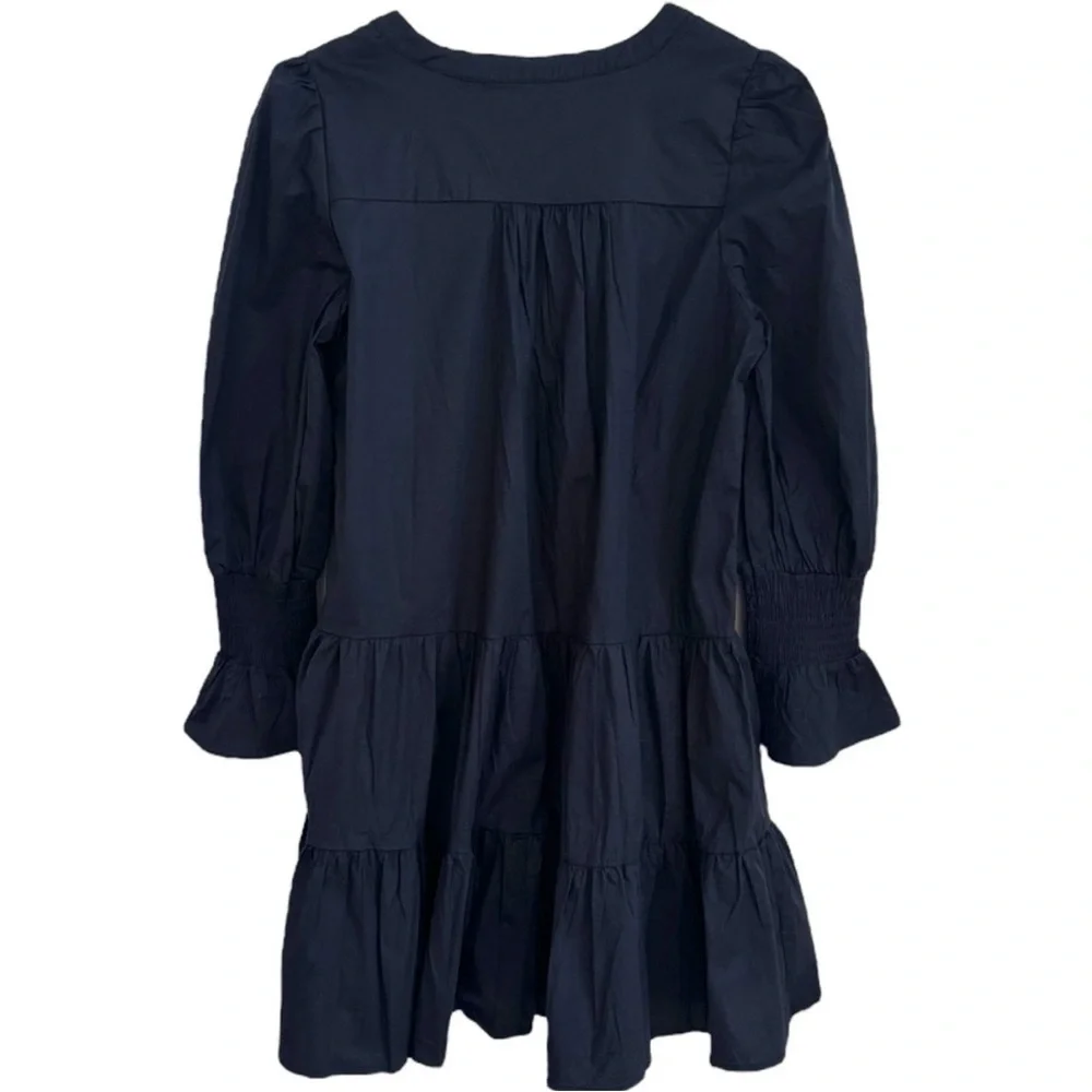 Tuckernuck Pomander Place Navy Cotton Poplin Kenzo Mini Dress Small NWOT - Picture 7 of 12